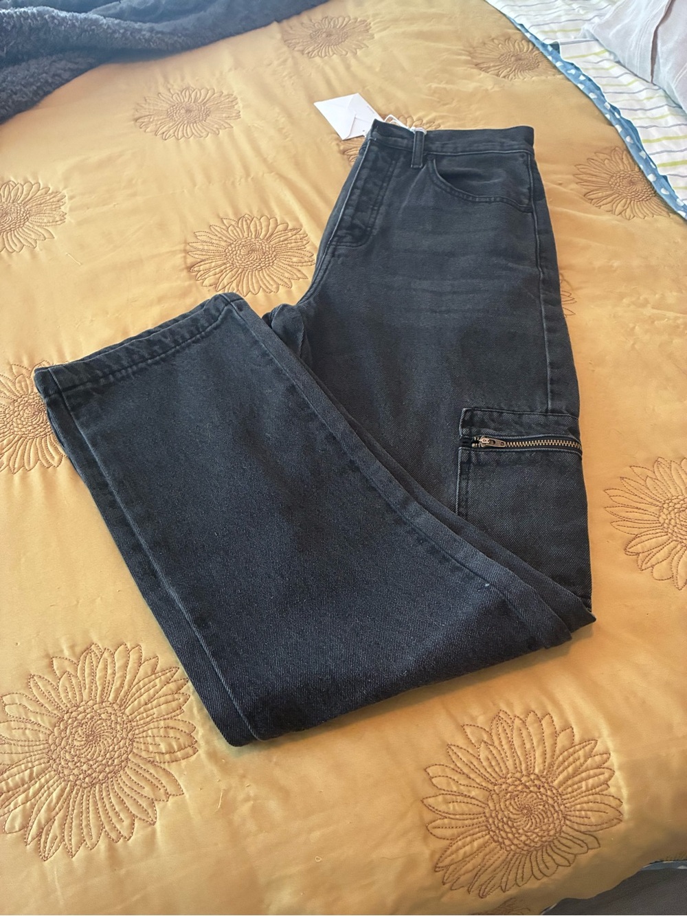 KanCan Black High-Rise Jeans with Branded Waist Label